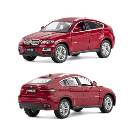 Внедорожник АВТОпанорама BMW X6 1:26 красный