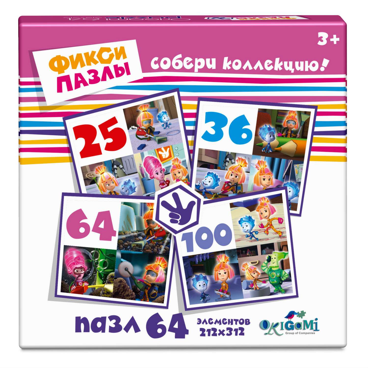 Пазлы ORIGAMI Фиксики 64 эл. 02579 в ассортименте - фото 5