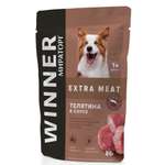 Корм консервированный Мираторг Extra Meat для взрослых собак с телятиной в соусе 24 шт по 85 г