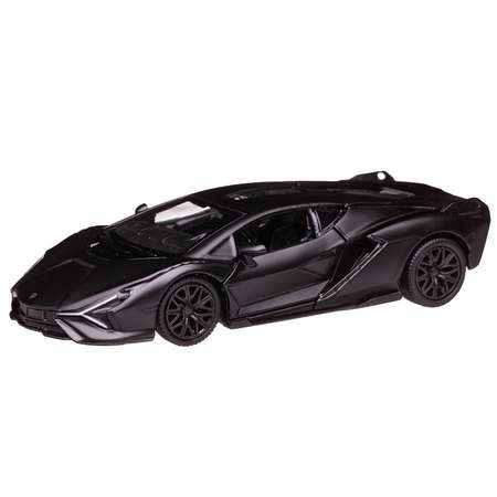 Машина металлическая Uni-Fortune Lamborghini Sian инерционная черный матовый цвет двери открываются