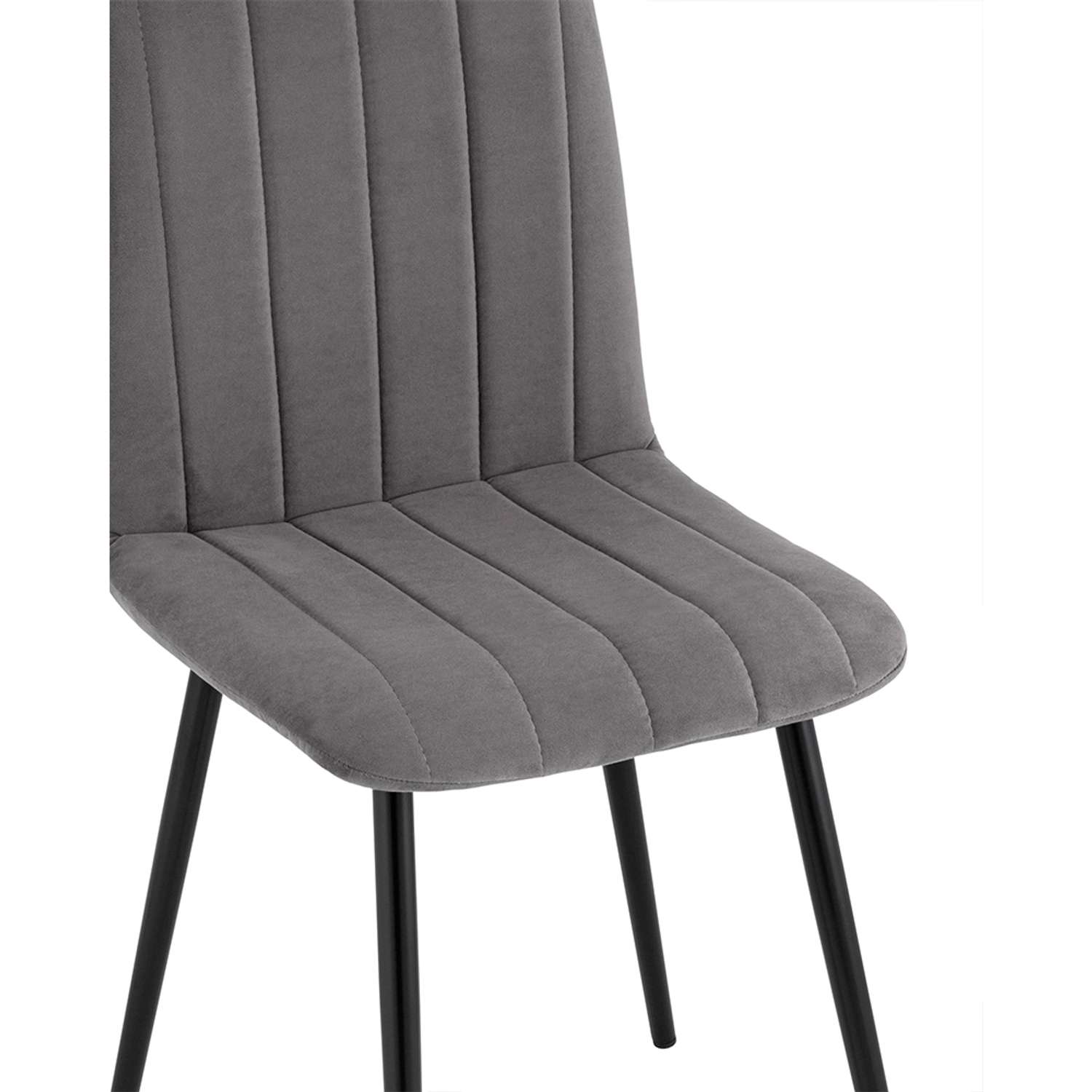 Комплект стульев Фабрикант 4 шт Easy велюр тёмно-серый - фото 9