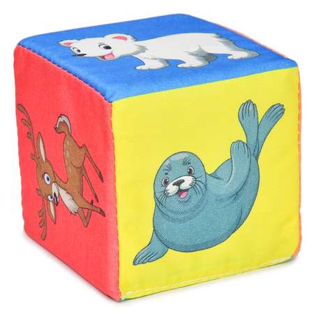 Кубики для малышей Русский стиль Веселый зоопарк 6шт Д-417-18