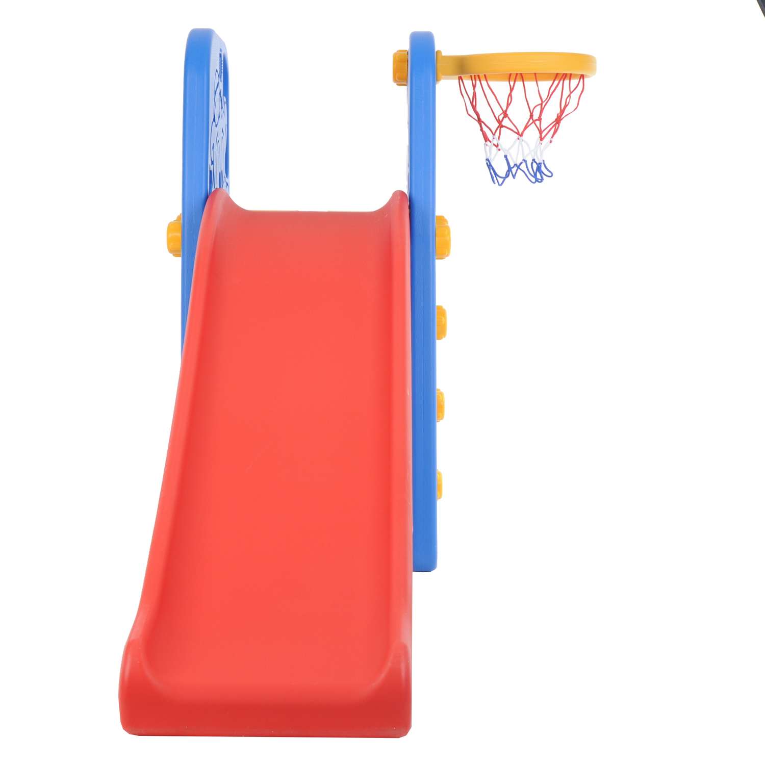 Центр игровой Edu Play Горка Друзья с баскетбольным кольцом Синий-Красный-Желтый WJ-312 - фото 6