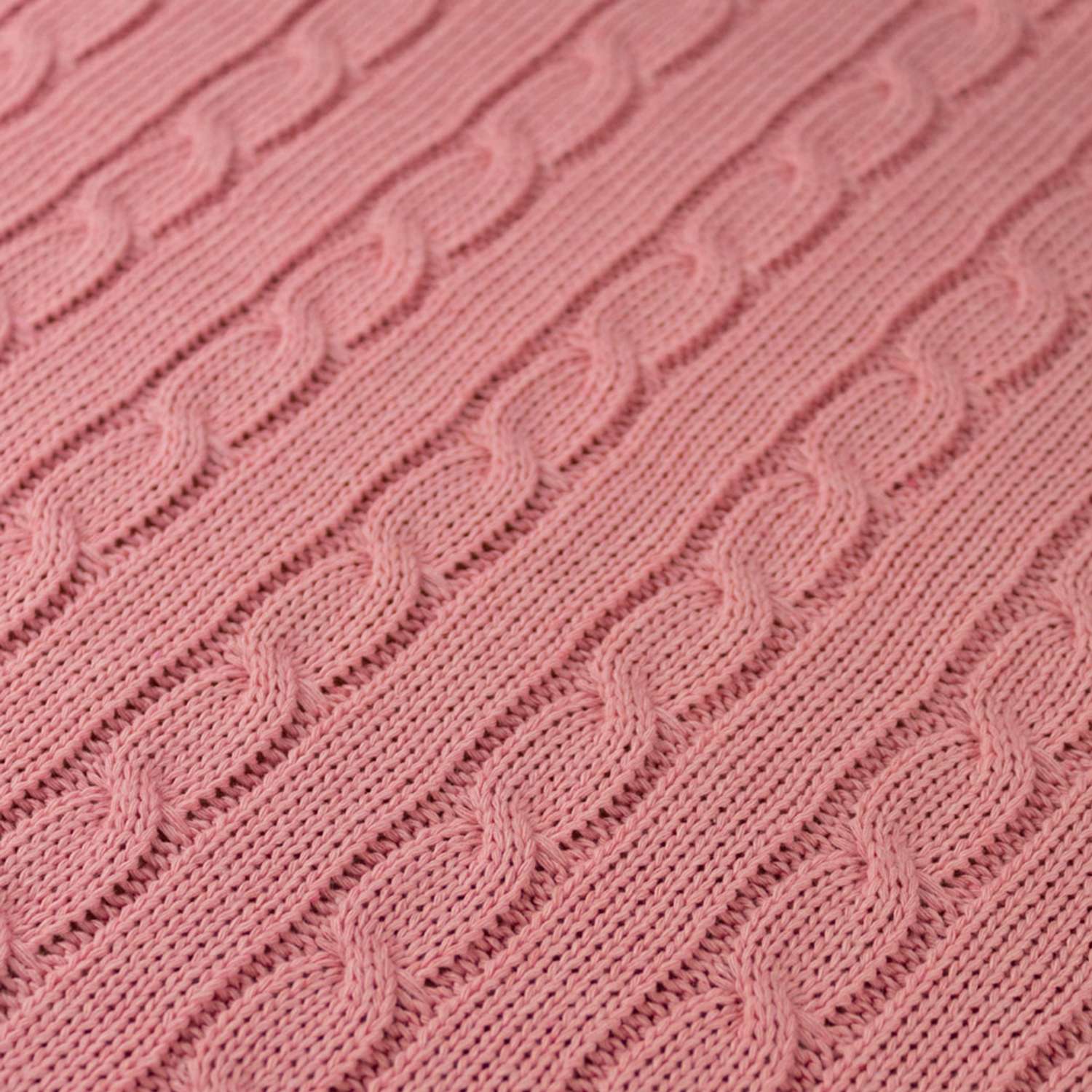 Плед-покрывало детский вязаный WARM WHIFF D-09 розовый на выписку в коляску в кроватку на лето 90x110 - фото 2
