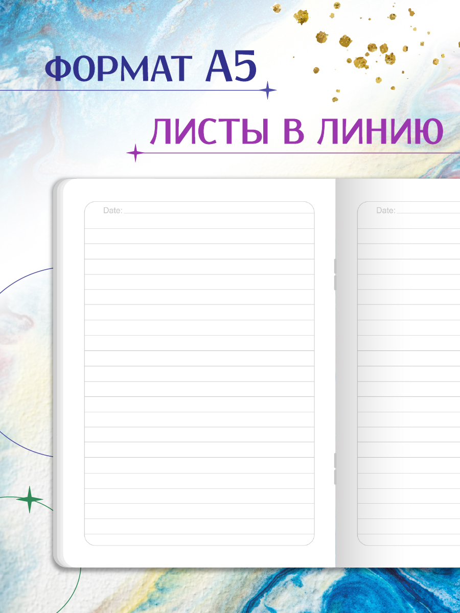 Блокнот Проф-Пресс набор из 2 шт. А5 40 листов в линию. Ван Гог Звёздная ночь+Ночная терраса кафе - фото 2