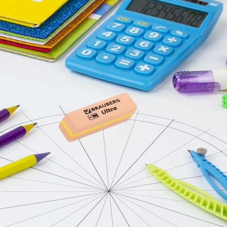 Ластик Brauberg школьный набор 6 штук стирательная резинка канцелярская для карандаша