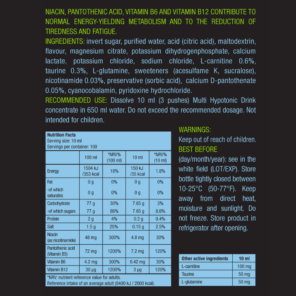 Гипотоник BiotechUSA Multi Hypotonic 1000 мл. Мохито - фото 3