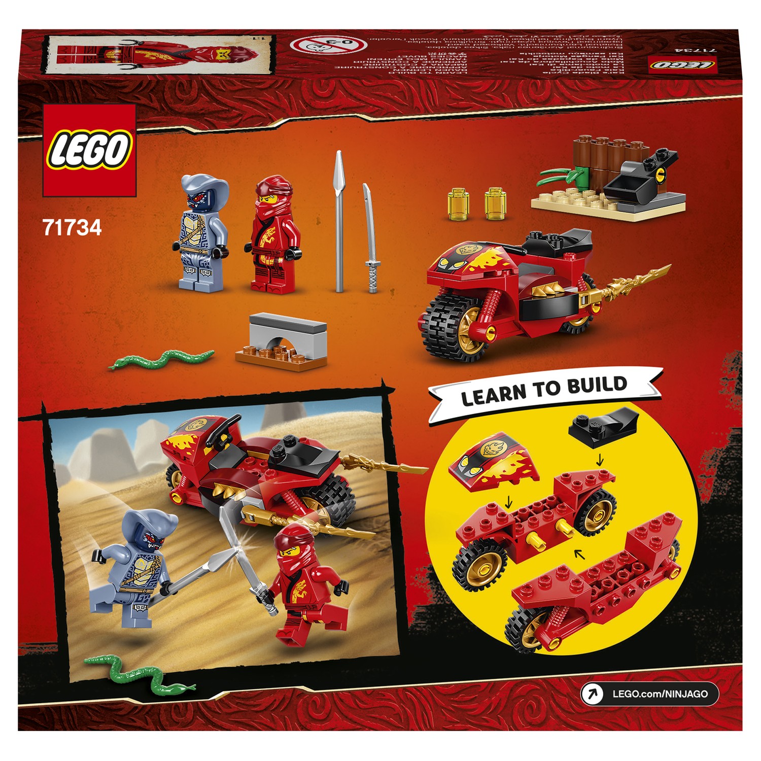 Конструктор LEGO Ninjago Мотоцикл Кая 71734 - фото 3