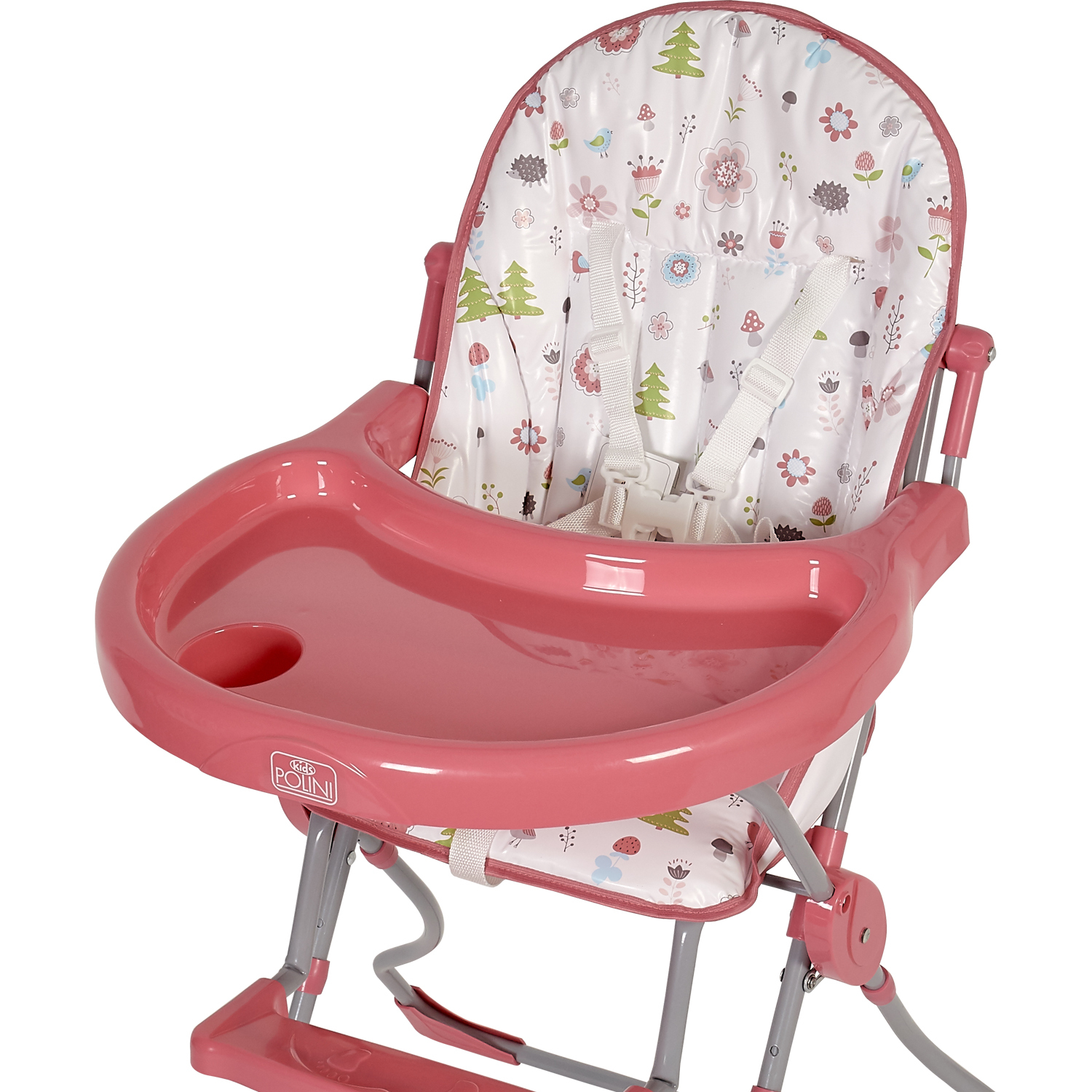 Стульчик для кормления Polini kids Лесные друзья Розовый - фото 12