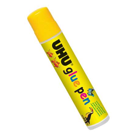 Клей UHU Glue pen канцелярский прозрачный для бумаги 50 мл 41606/B