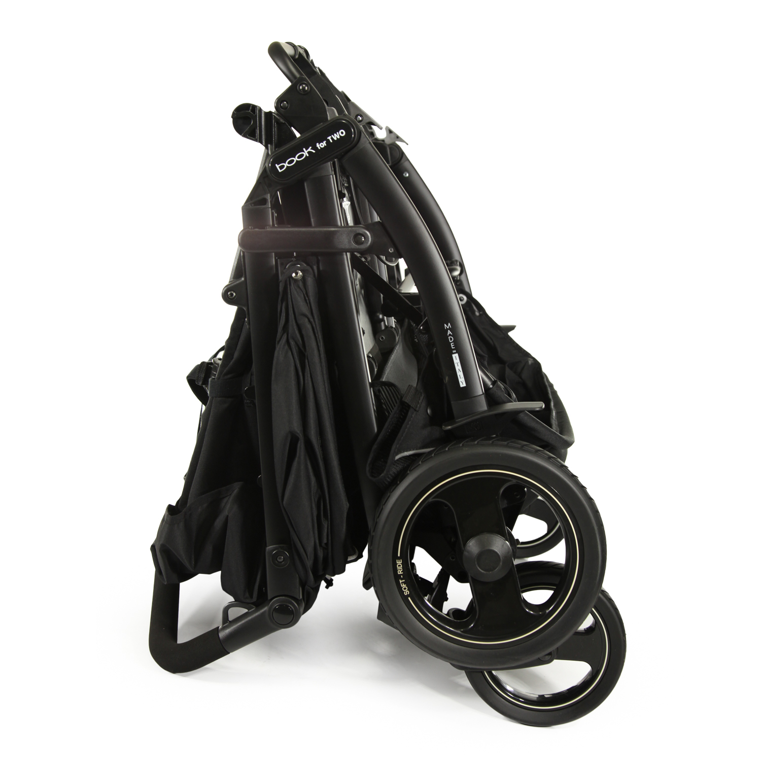 Коляска прогулочная для близнецов Peg-Perego Book For Two Classic Black - фото 19