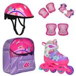 Роликовый комплект Sport Collection в сумке SET JOYFULL Pink ролики р. 29-32 Шлем 50-56 Защита S/M