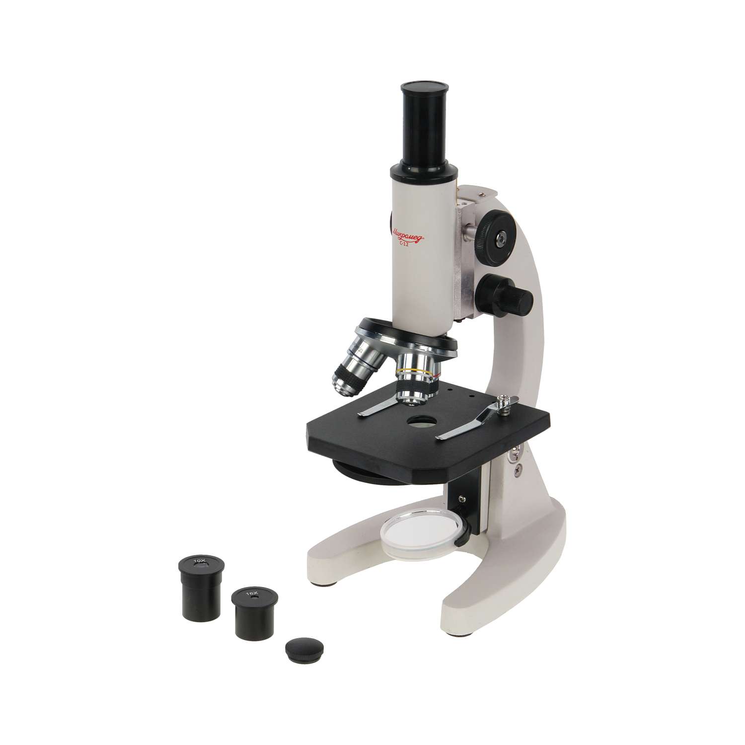 Микроскоп школьный Микромед С-12 с препаратами - фото 1