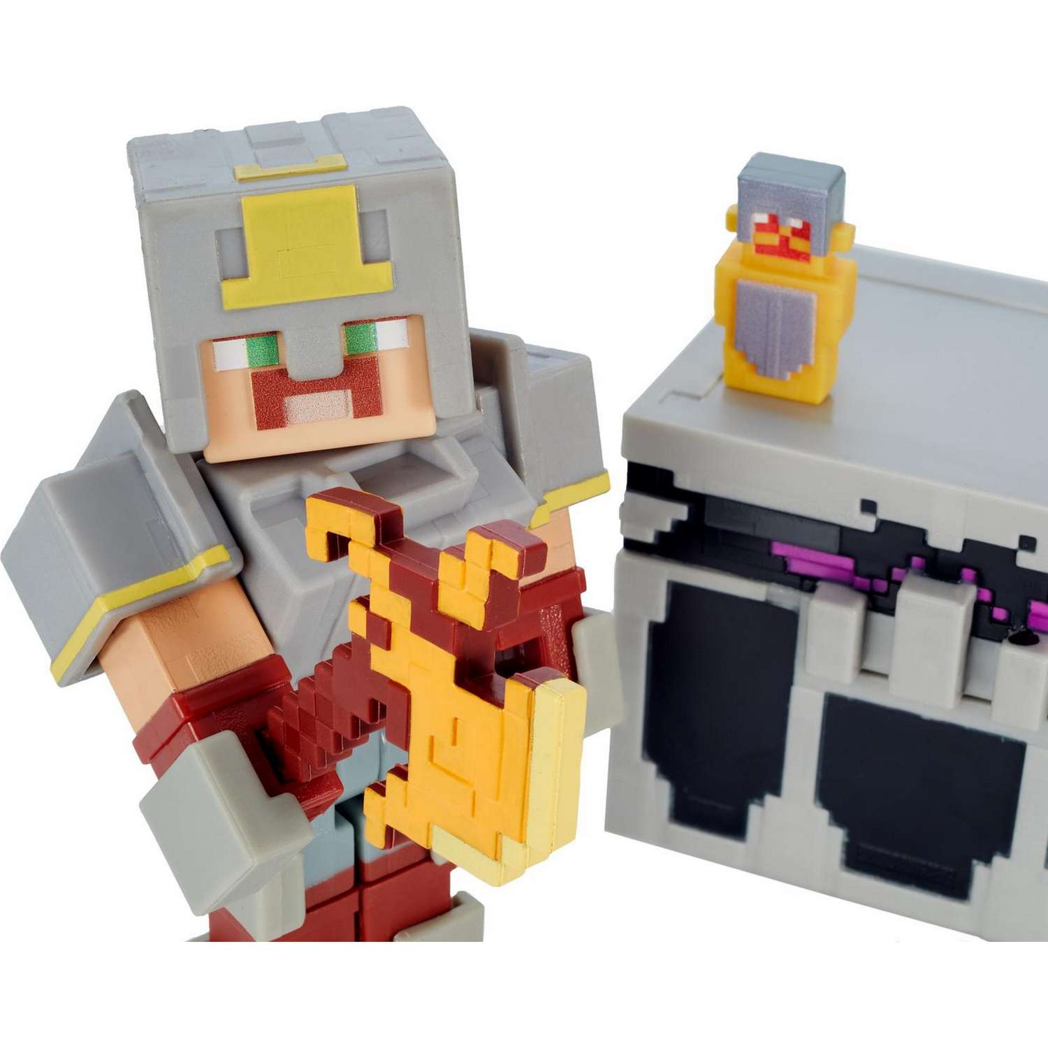 Набор Minecraft Боевой сундук Цельнометаллическая броня фигурка+аксессуары GTP25 - фото 11