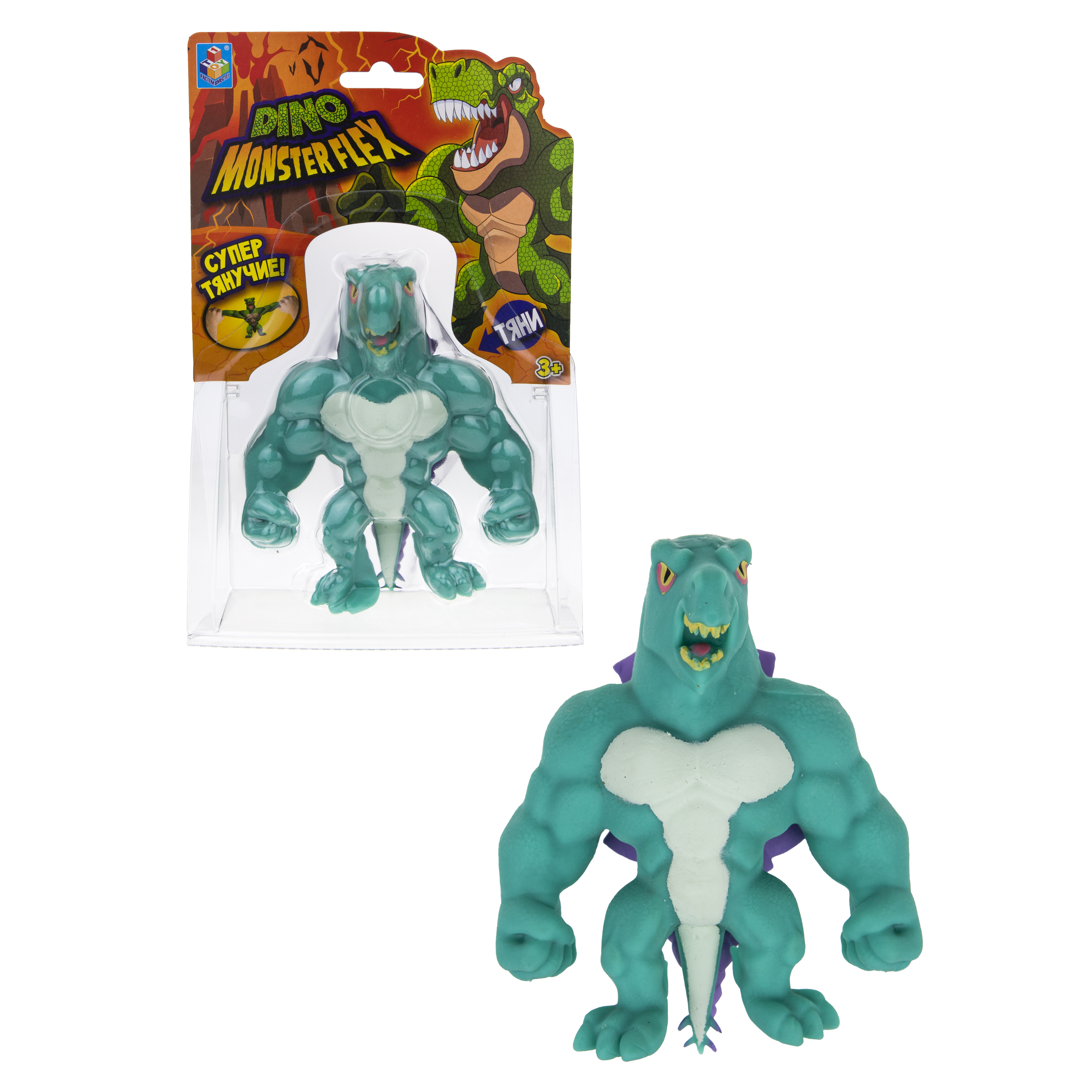 Игрушк-тягун 1Toy Monster Flex Dino Стегозавр Т22691-6 - фото 2