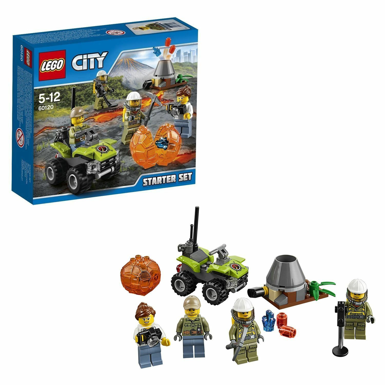 Конструктор LEGO City Volcano Explorers Набор для начинающих 