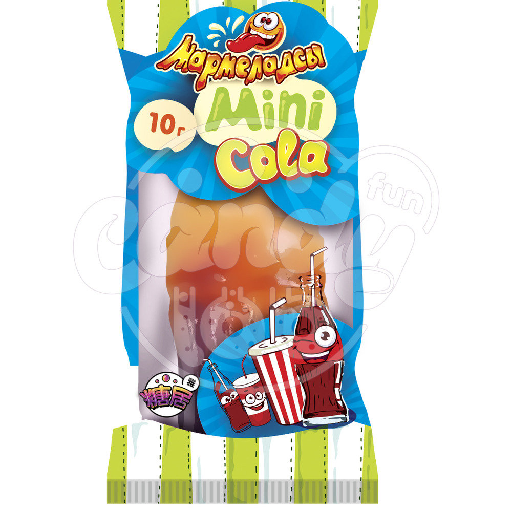 Жевательный мармелад Fun Candy Lab Мармеладсы mini COLA 60 шт по 10 гр - фото 4