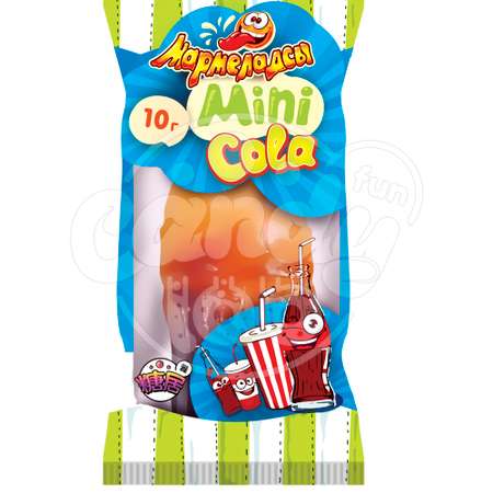 Жевательный мармелад Fun Candy Lab Мармеладсы mini COLA 60 шт по 10 гр