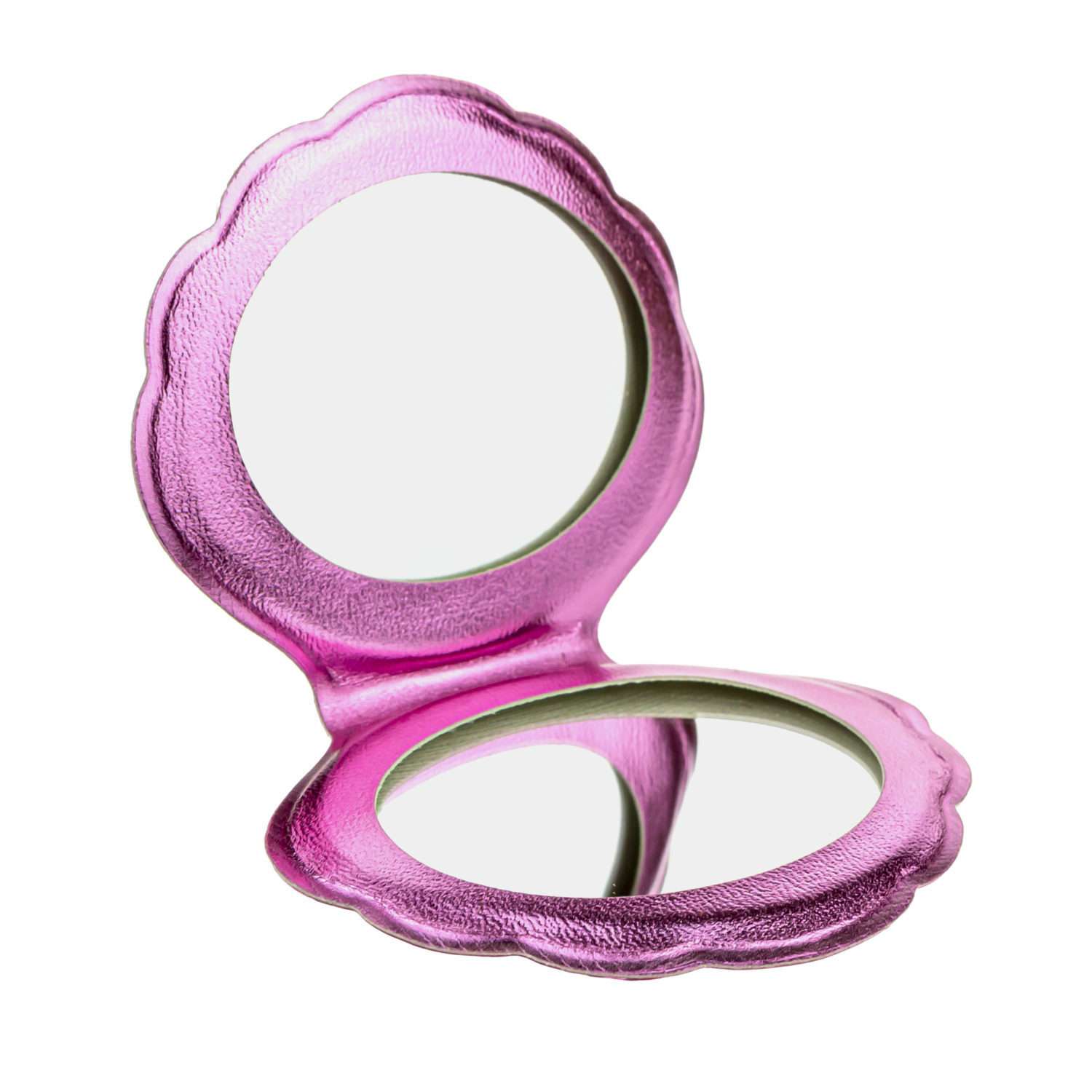 Набор Lukky 3 в 1 расческа и зеркальце Ракушки в косметичке розовый - фото 4
