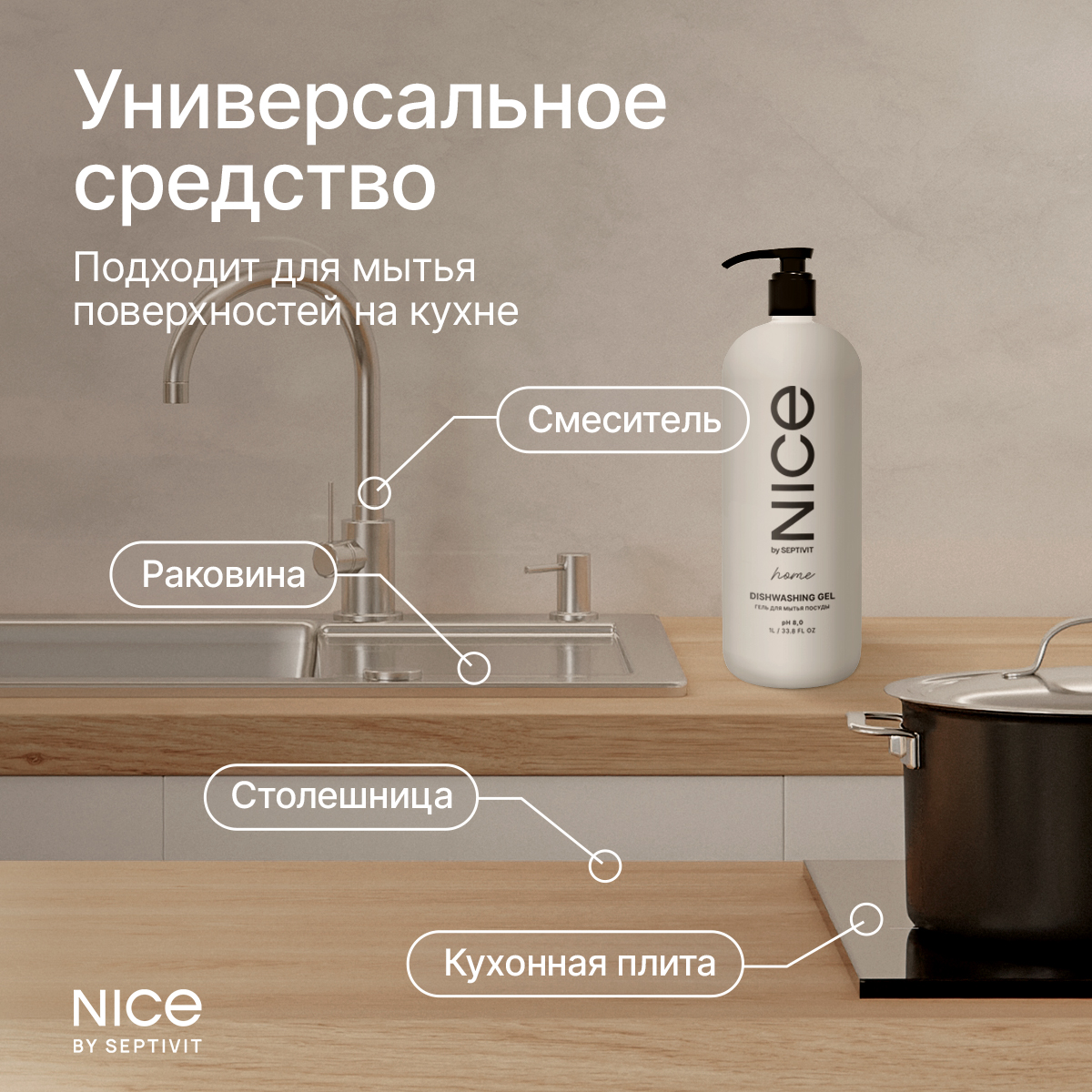 Средство для мытья посуды NICE by Septivit Green Tea 1л купить по цене 429  ₽ в интернет-магазине Детский мир