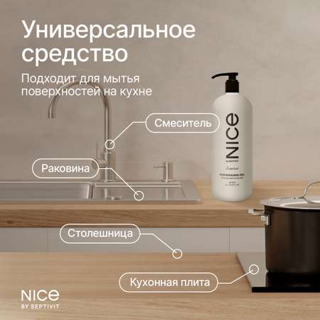 Средство для мытья посуды NICE by Septivit Зеленый чай 1л