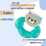 Прорезыватель Uviton с охлаждающим эффектом Dotty cat Мятный 0213