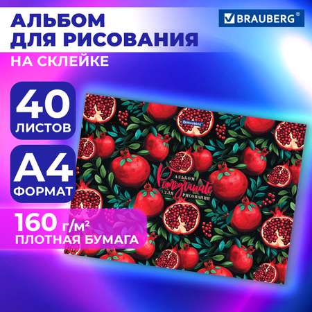 Альбом для рисования Brauberg в школу А4 40 плотных листов 160 г м2