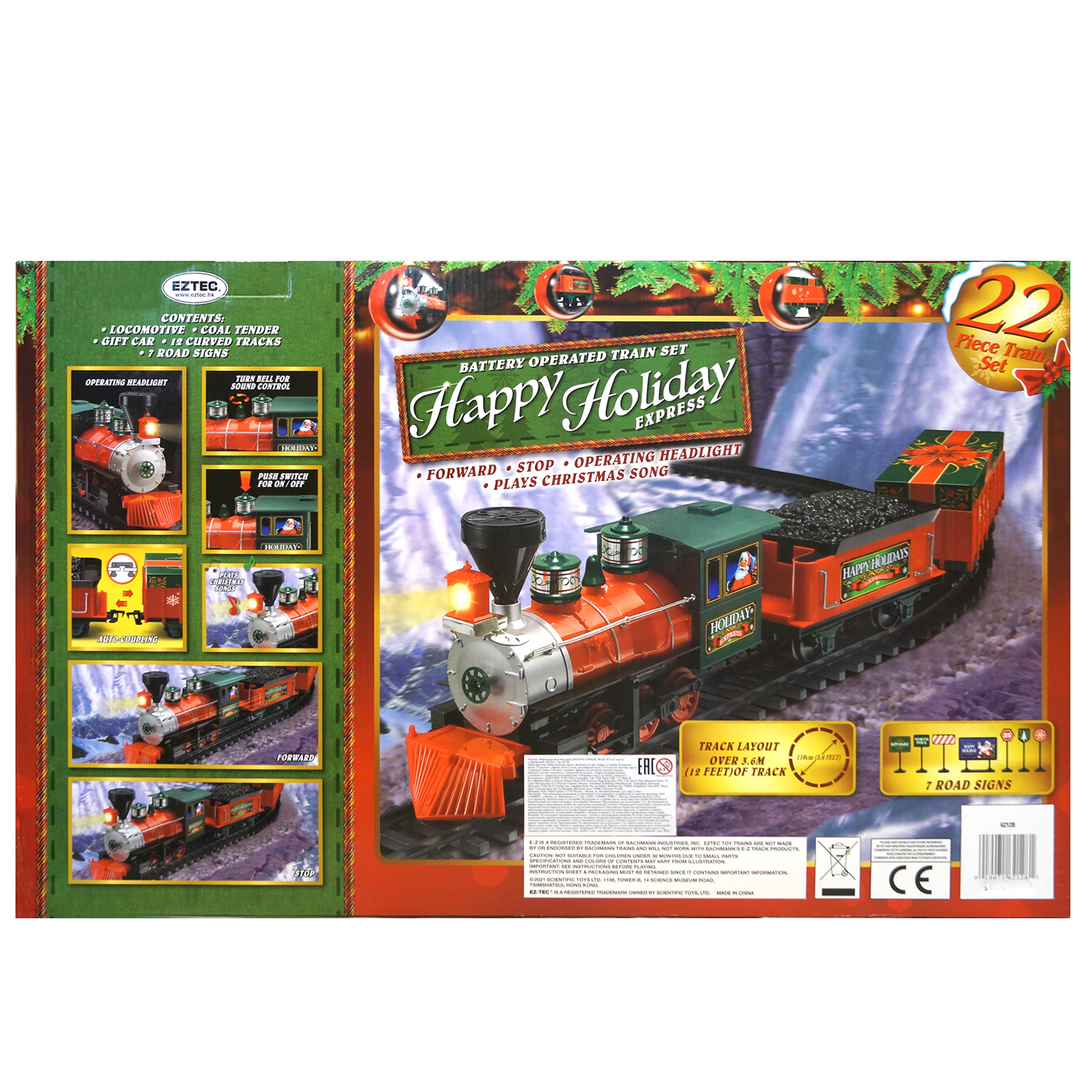 Набор Eztec Железная дорога Holiday Express 22предмета 62128 62128 - фото 2