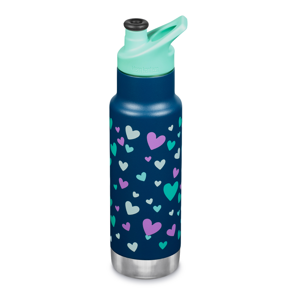 Детская термобутылка Klean Kanteen Insulated Kid Classic Narrow 12oz Navy Hearts 355 мл - фото 2