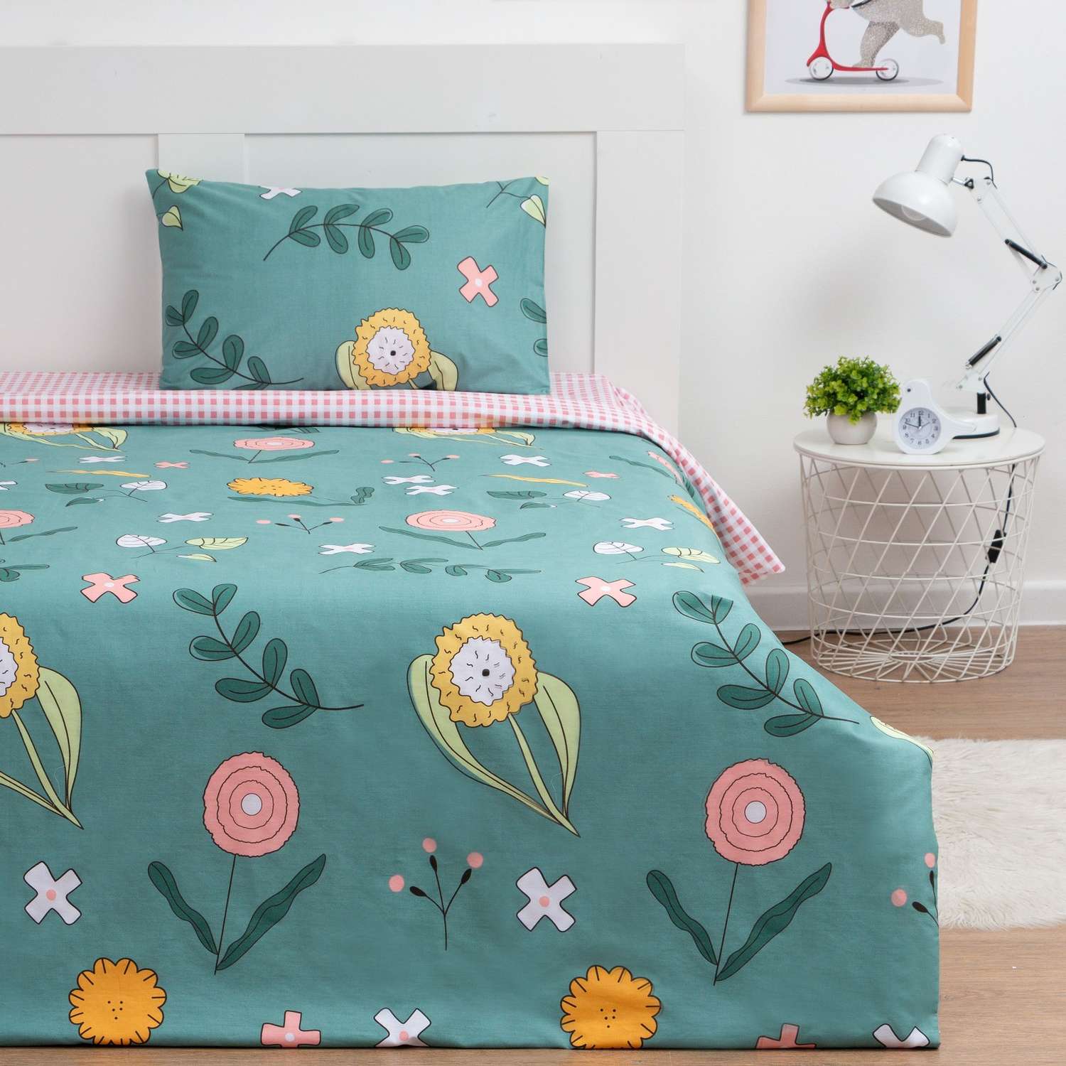 Комплект постельного белья LoveLife полутороспальный Cute flowers сатин наволочка 50х70 см - фото 1
