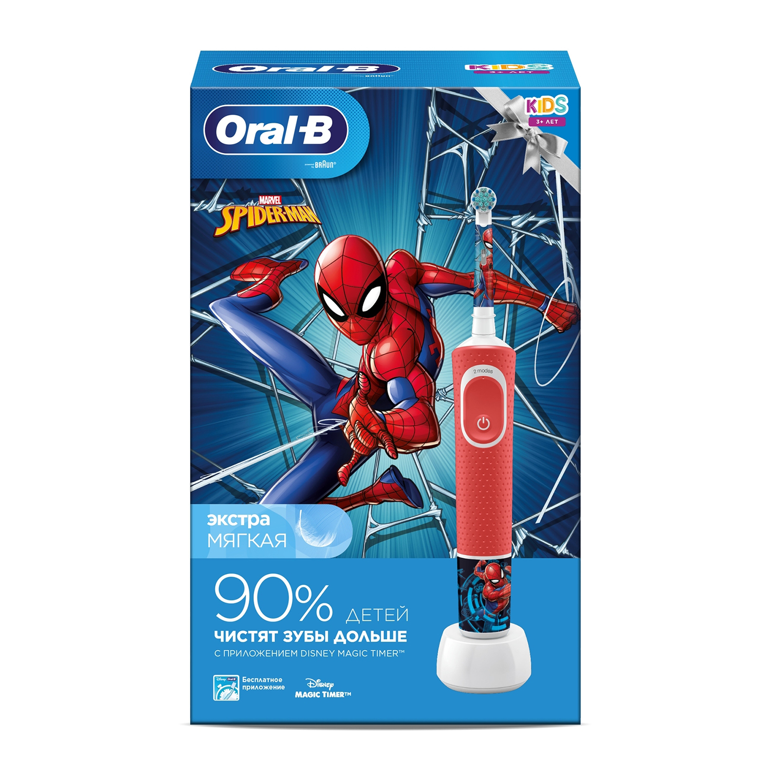 Зубная щетка Oral-B Kids Человек Паук электрическая с 3лет 81767983 - фото 2