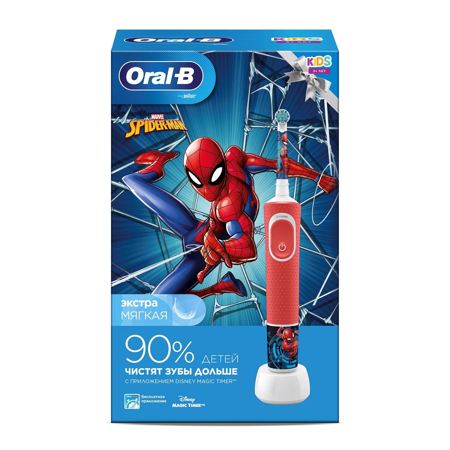 Зубная щетка Oral-B Kids Человек Паук электрическая с 3лет 81767983 - фото 2