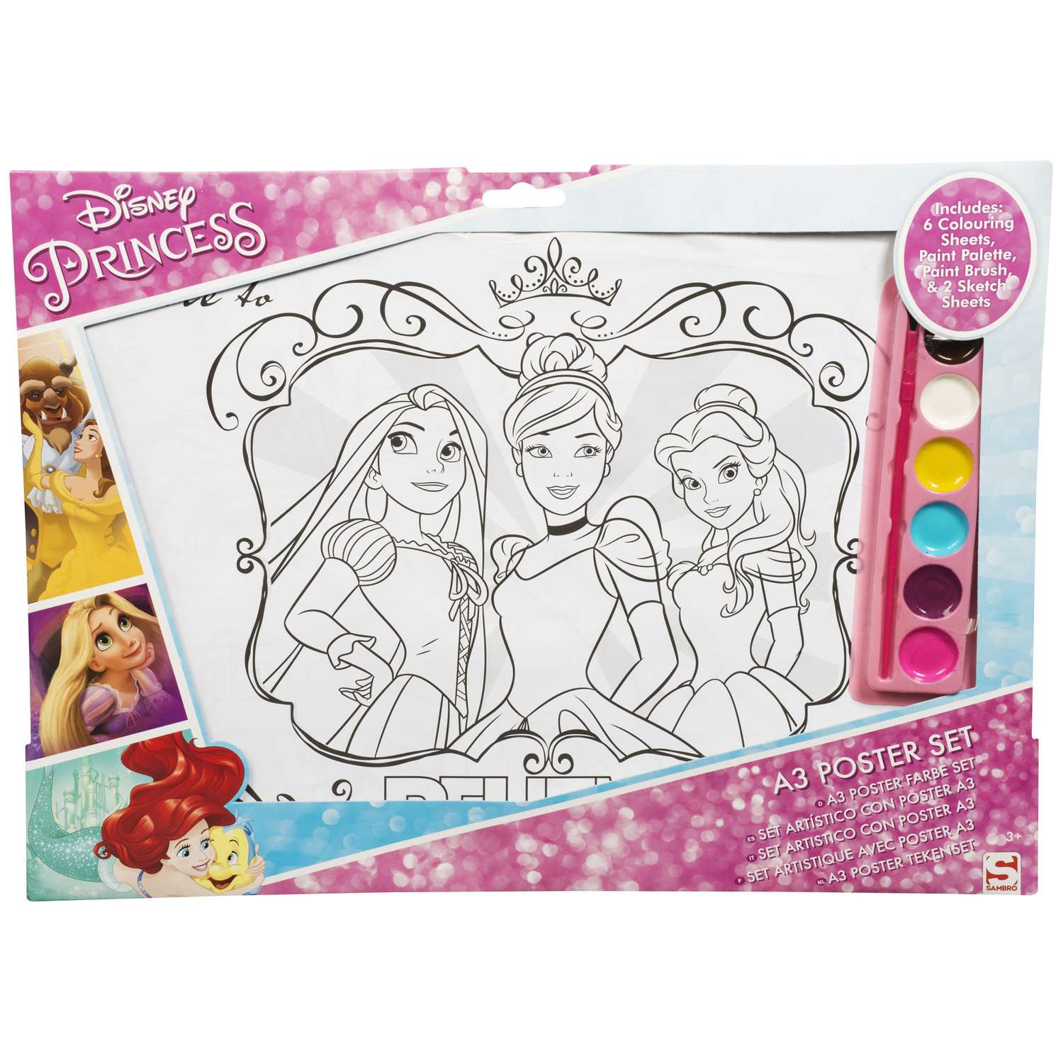 Набор для рисования Sambro Princess Постер с красками DSP8-4026 - фото 1