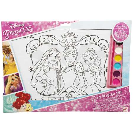 Набор для рисования Sambro Princess Постер с красками DSP8-4026