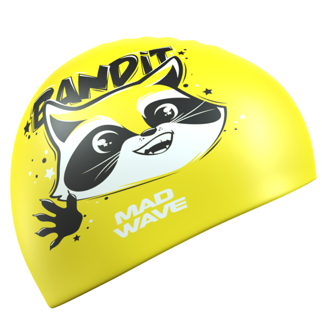 Шапочка для плавания Mad Wave Bandit M0572 03 0 06W Желтый - фото 1