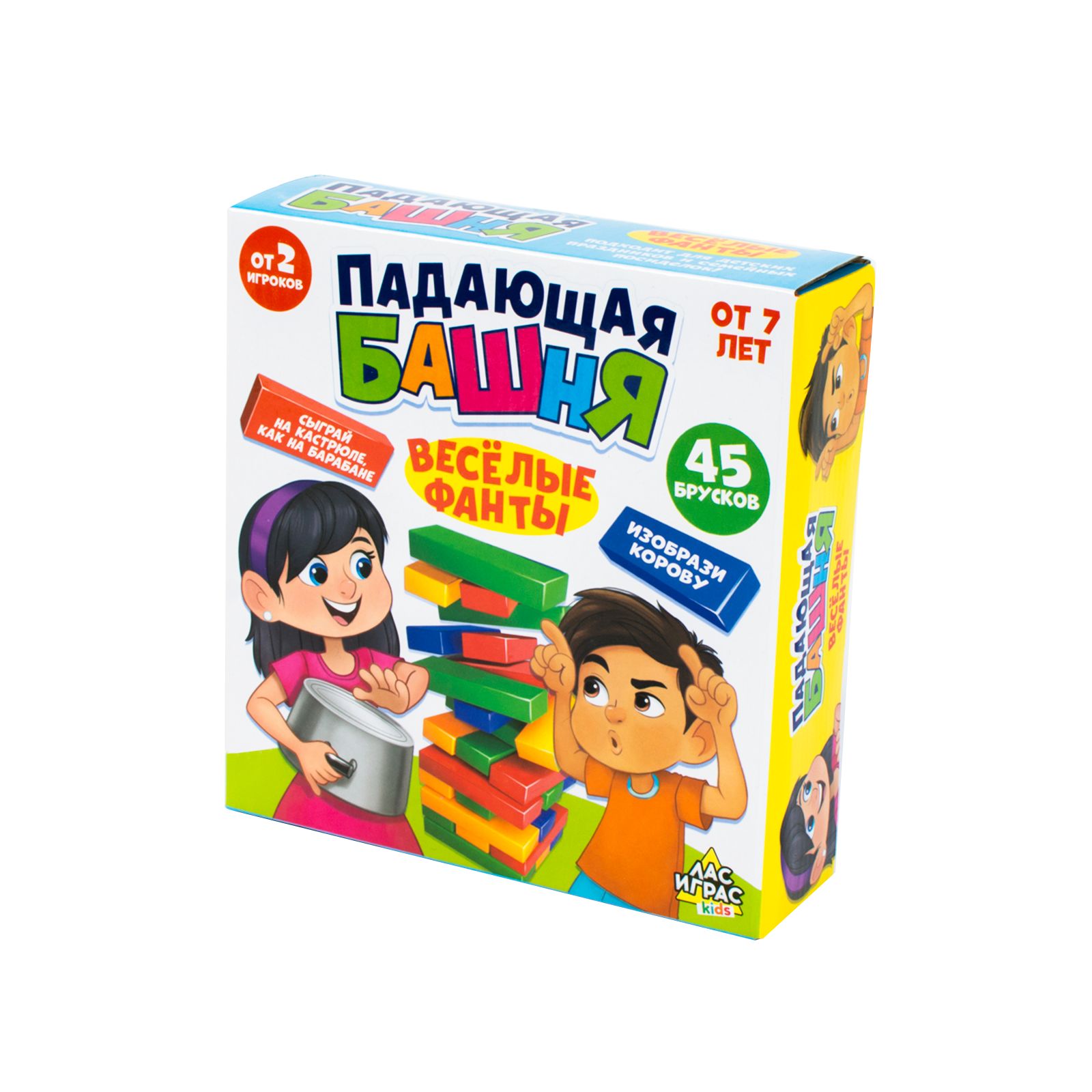 Настольная игра Лас Играс KIDS Падающая башня Весёлые фанты - фото 1