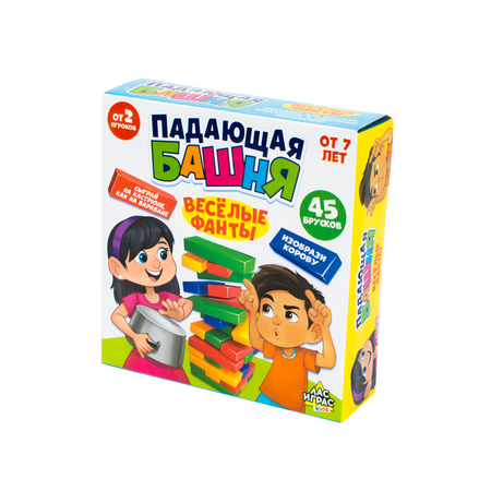 Настольная игра Лас Играс KIDS Падающая башня Весёлые фанты