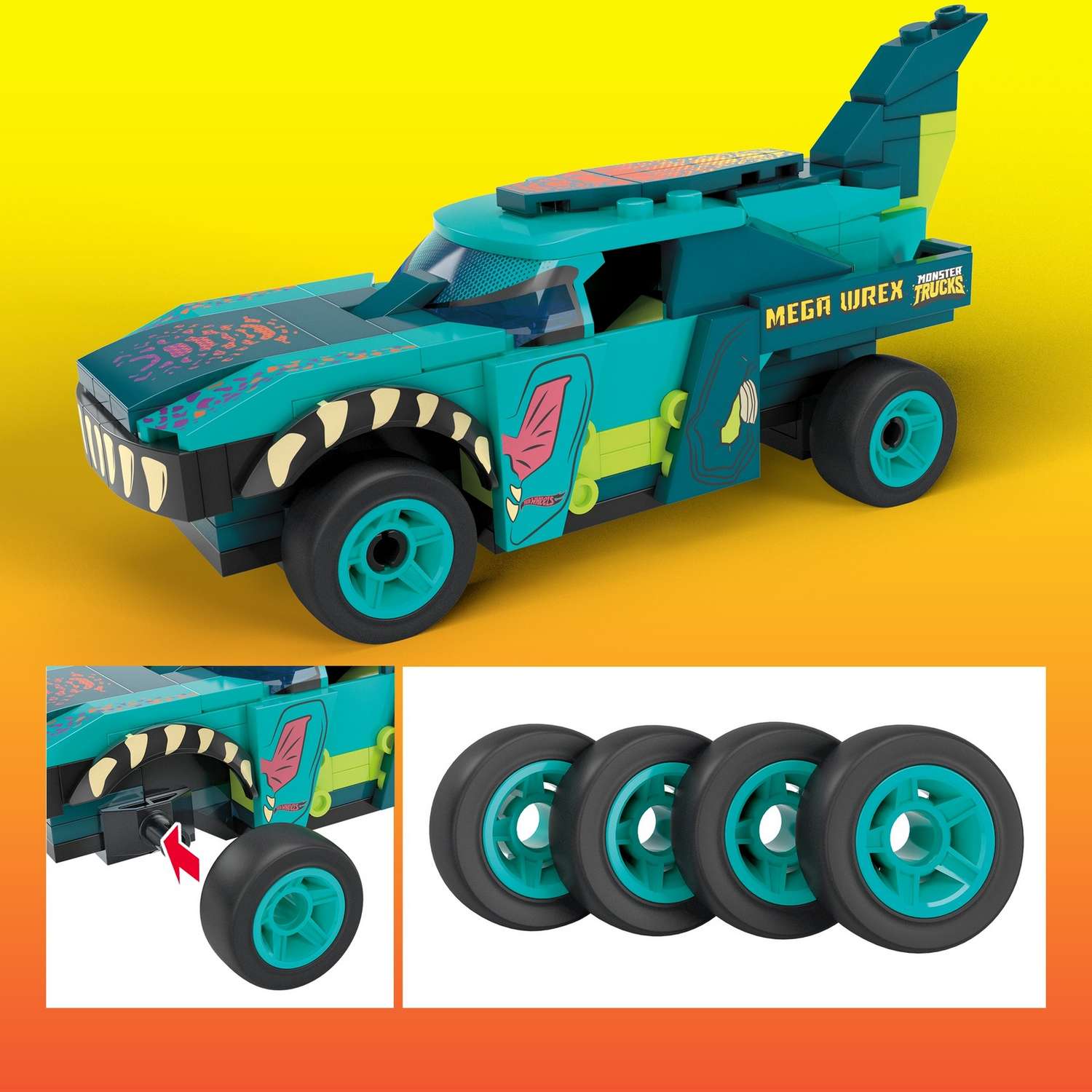 Конструктор Mega Construx Hot Wheels Монстр-трак Мега Рекс HDJ95 - фото 10