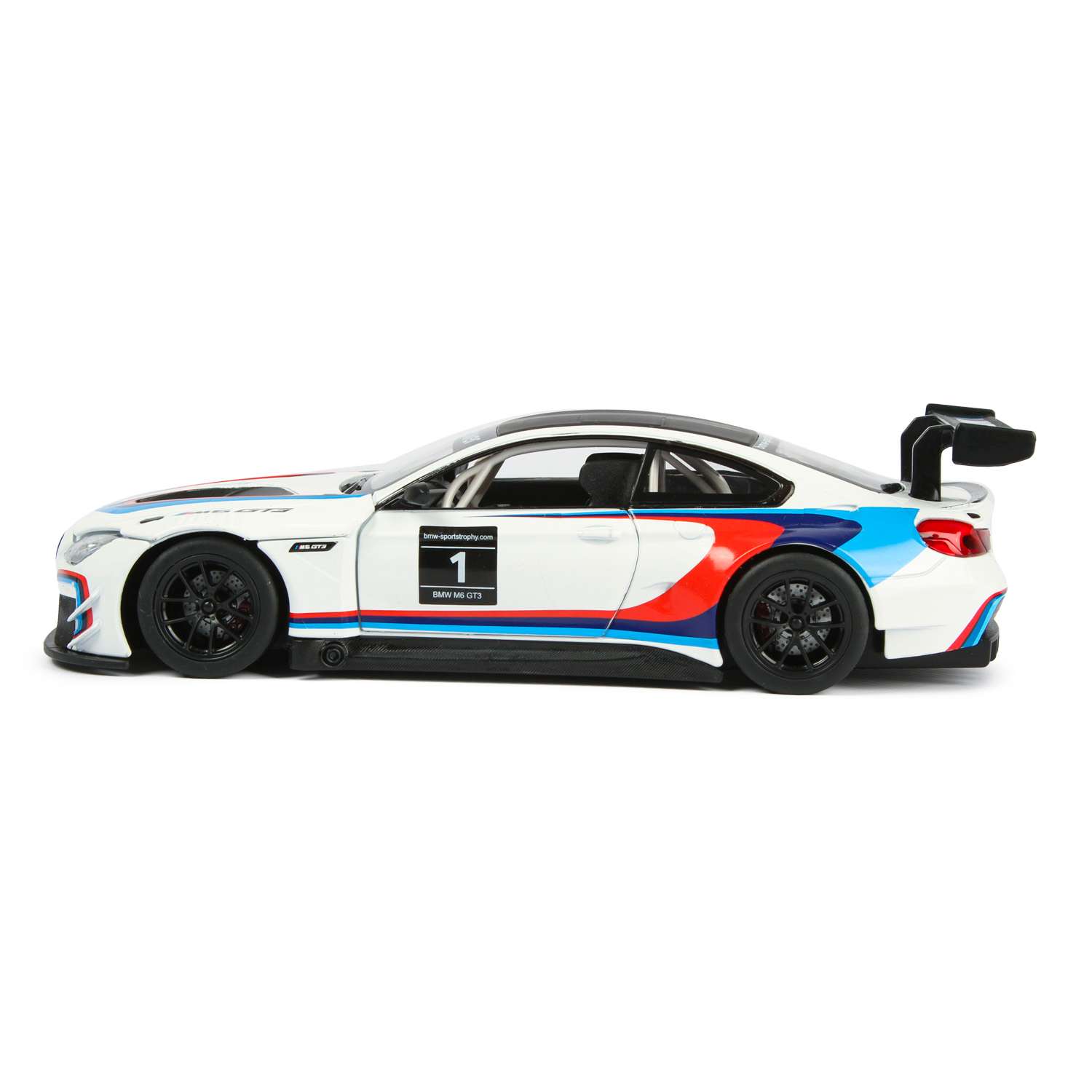 Машинка Mobicaro 1:24 BMW M6 GT3 Белая 68255B 68255B - фото 6