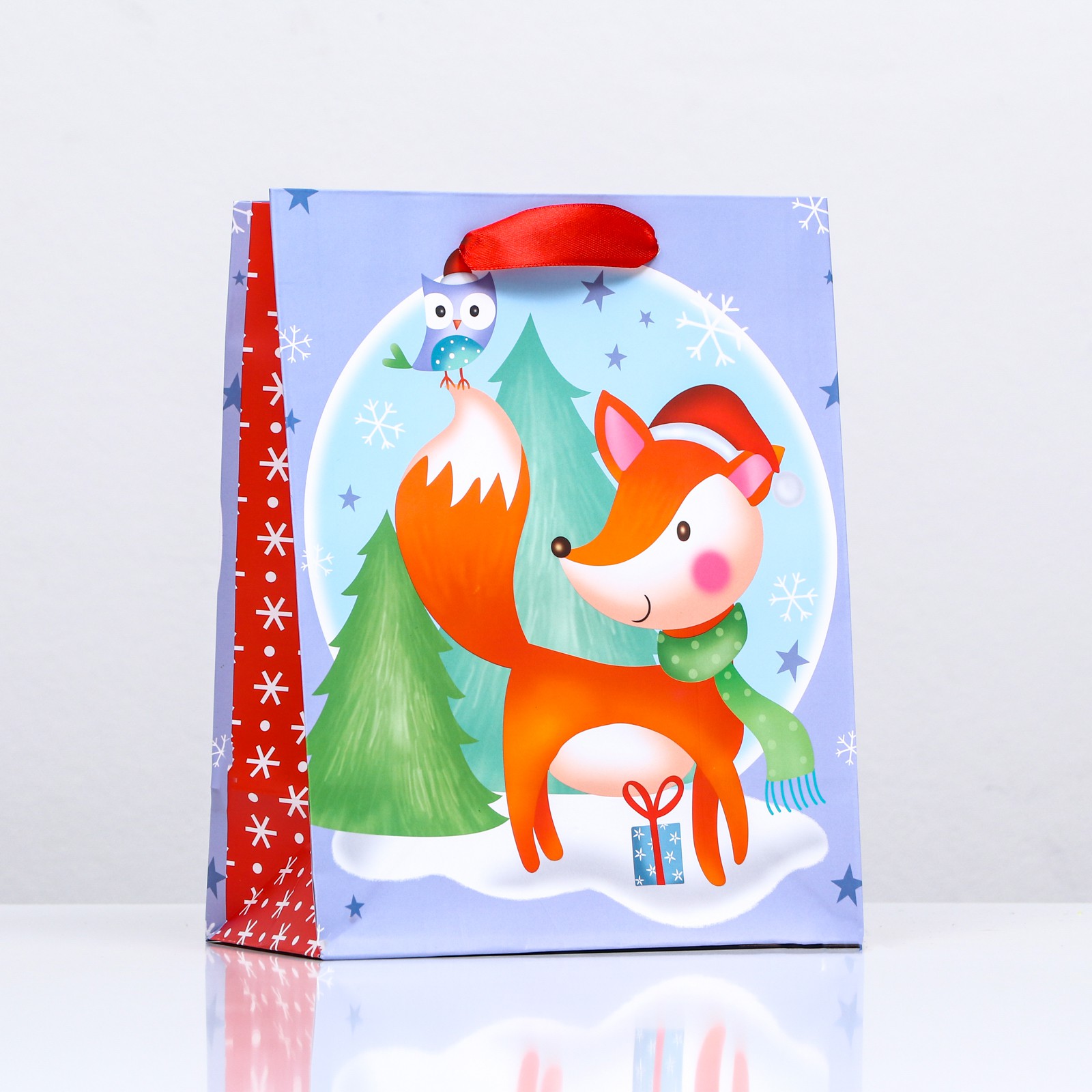 Пакет Sima-Land ламинированный «Зимняя лисичка» 18×23×10 - фото 1