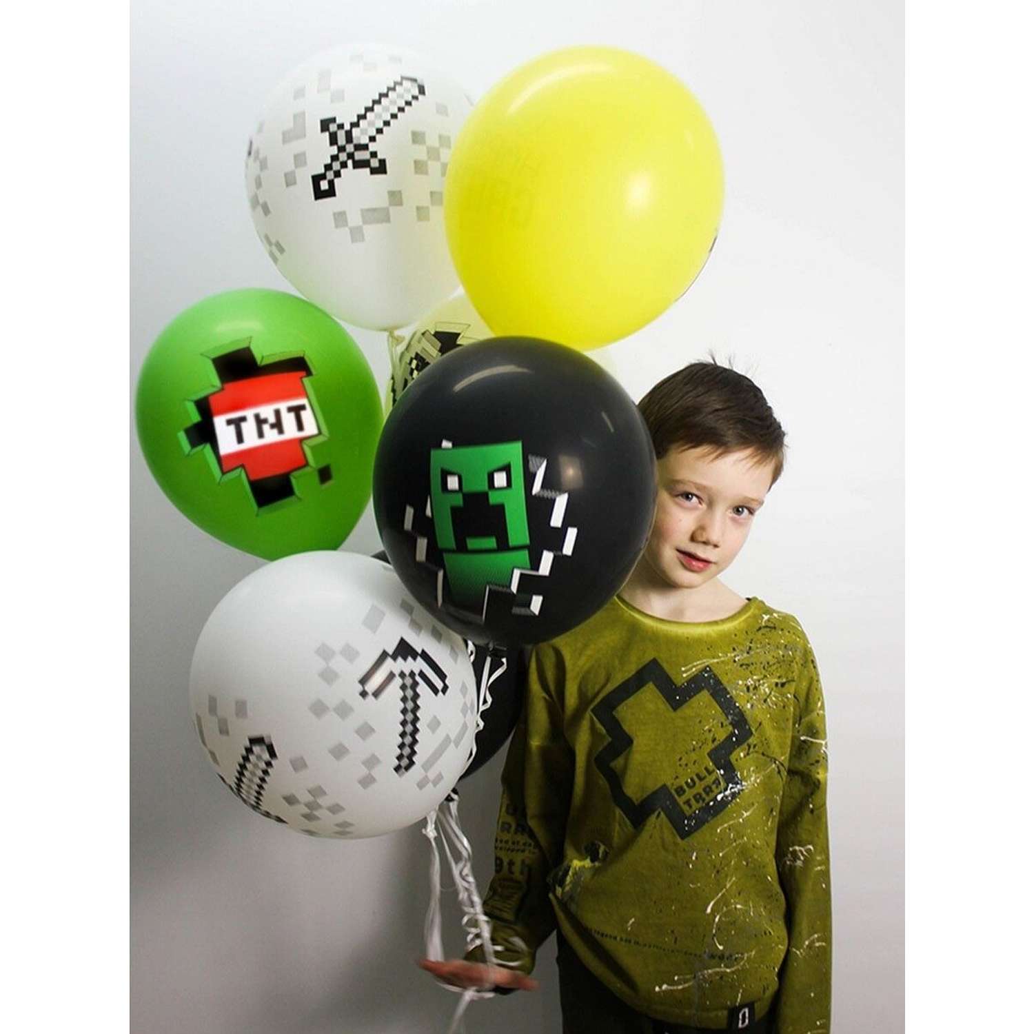 Воздушные шары Riota Майнкрафт 30 см 25 шт - фото 5