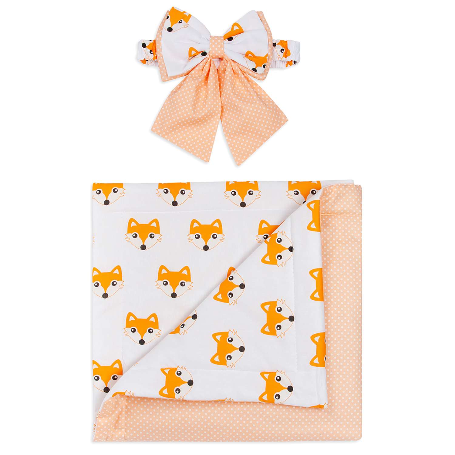 Конверт-одеяло Чудо-чадо для новорожденного на выписку Времена года лисички/рыжий - фото 2