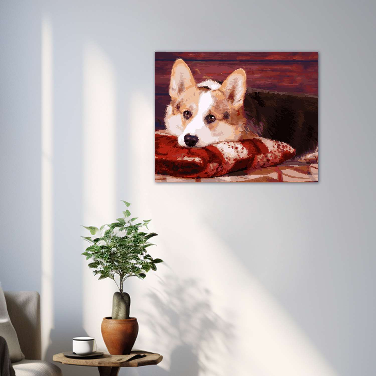 Картина по номерам LORI Корги 40х50 см на холсте с деревянным подрамником - фото 11