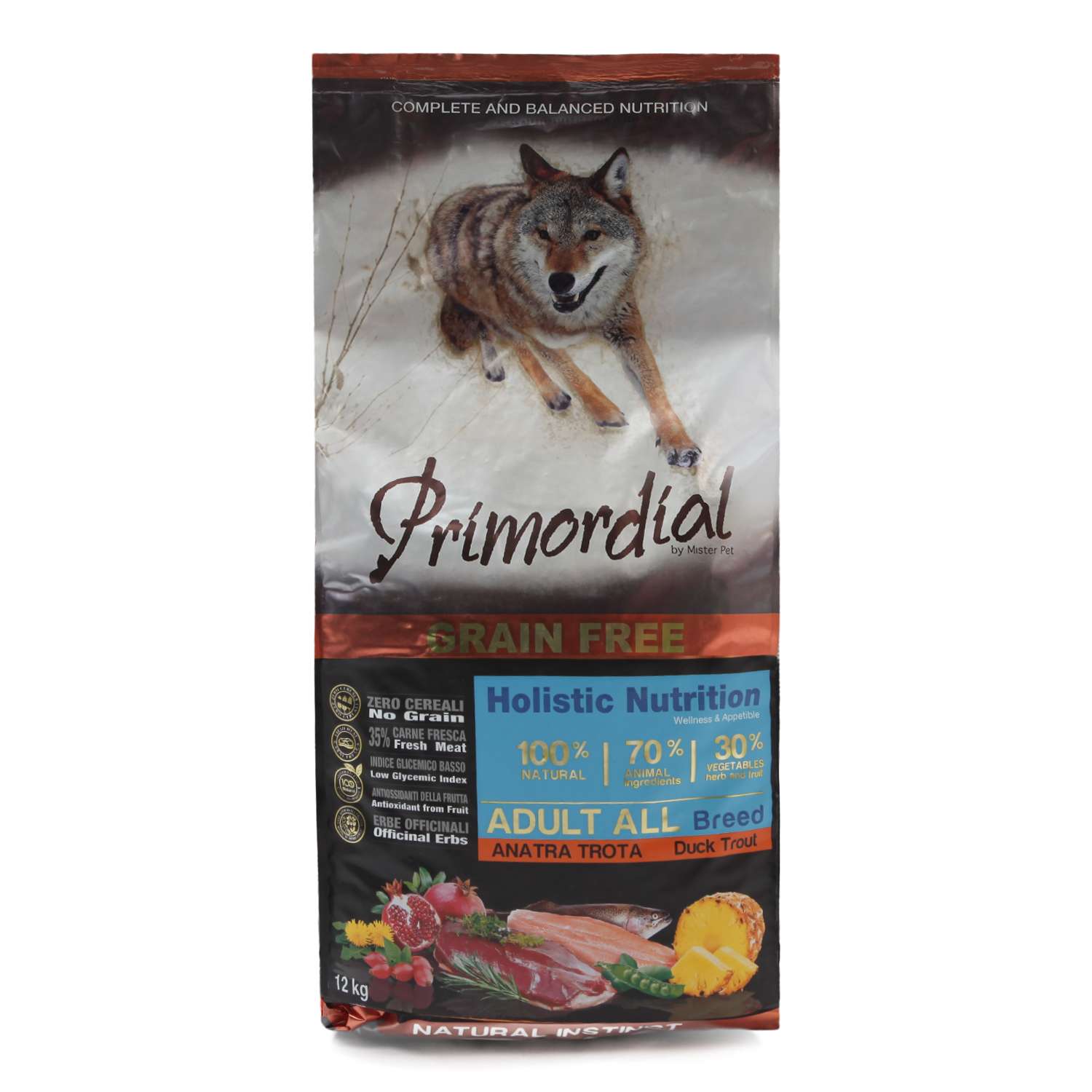 Корм для собак Primordial беззерновой форель-утка 12кг - фото 2