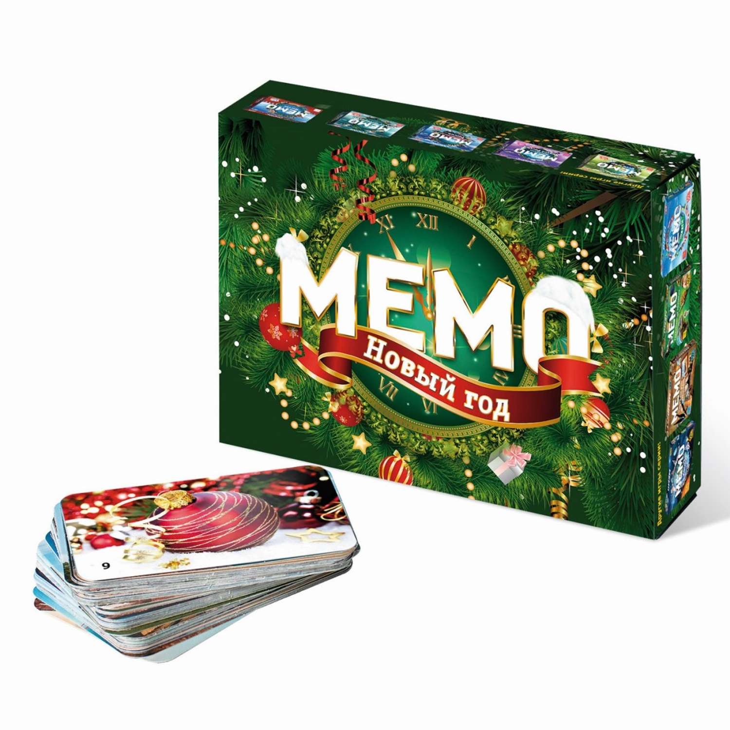 Настольные развивающие игры Нескучные игры Мемо Новый год + Раскраска картонная Елочка - фото 2