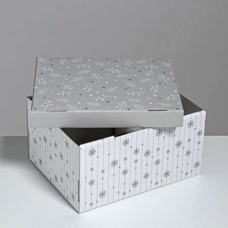 Складная коробка Дарите Счастье «Зимнее утро». 31.2×25.6×16.1 см