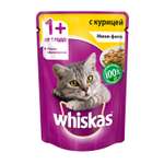 Корм влажный для кошек Whiskas 85г мини-филе с курицей пауч