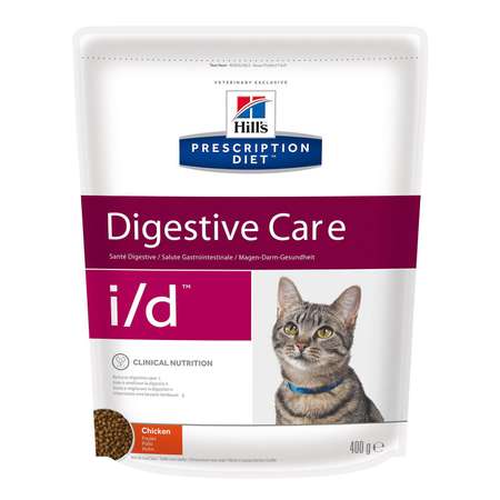 Корм для кошек HILLS 400г Prescription Diet i/d Digestive Care с курицей для здоровья ЖКТ сухой