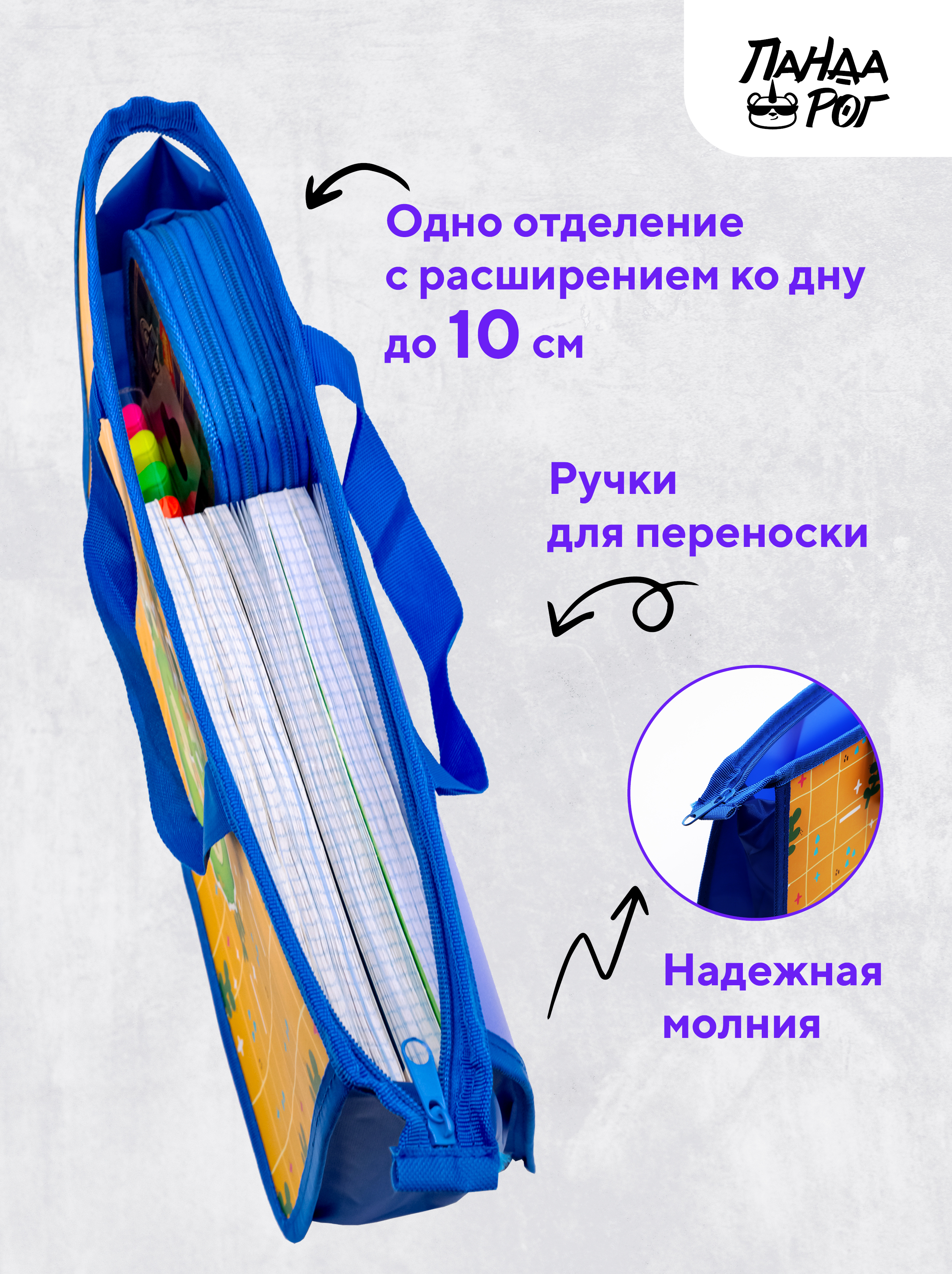 Папка для труда с ручками ПАНДАРОГ Дракоша А4 335x23x10 см пластик - фото 2