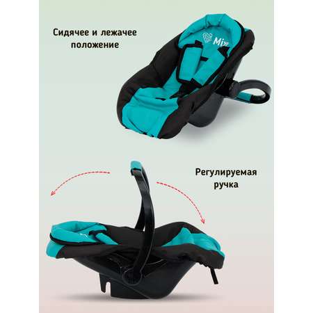 Коляска для кукол Buggy Boom набор 6 в 1 бирюзовый